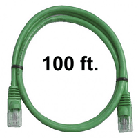 72-110-100-GN Calrad Ethernet Cable, CAT5e RJ45 350 MHz Snagless Green, 100 Ft. Long | Calrad Electronics