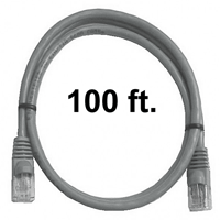 72-110-100-GY Calrad Ethernet Cable, CAT5e RJ45 350 MHz Snagless Gray, 100 Ft. Long | Calrad Electronics