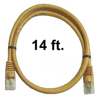72-110-14-YL Calrad Ethernet Cable, CAT5e RJ45 350 MHz Snagless Yellow, 14 Ft. Long | Calrad Electronics