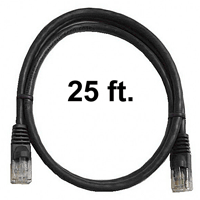 72-110-25-BK Calrad Ethernet Cable, CAT5e RJ45 350 MHz Snagless Black, 25 Ft. Long | Calrad Electronics