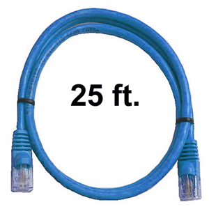 72-110-25-BU Calrad Ethernet Cable, CAT5e RJ45 350 MHz Snagless Blue, 25 Ft. Long | Calrad Electronics