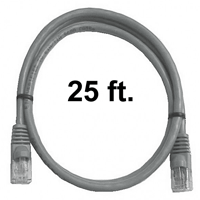 72-110-25-GY Calrad Ethernet Cable, CAT5e RJ45 350 MHz Snagless Gray, 25 Ft. Long | Calrad Electronics