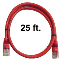 72-110-25-RD Calrad Ethernet Cable, CAT5e RJ45 350 MHz Snagless Red, 25 Ft. Long | Calrad Electronics