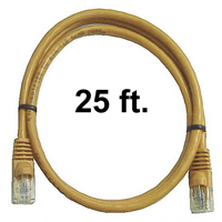 72-110-25-YL Calrad Ethernet Cable, CAT5e RJ45 350 MHz Snagless Yellow, 25 Ft. Long | Calrad Electronics