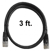 72-110-3-BK Calrad Ethernet Cable, CAT5e RJ45 350 MHz Snagless Black, 3 Ft. Long | Calrad Electronics