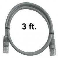 72-110-3-GY Calrad Ethernet Cable, CAT5e RJ45 350 MHz Snagless Gray, 3 Ft. Long | Calrad Electronics