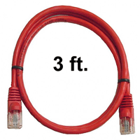 72-110-3-RD Calrad Ethernet Cable, CAT5e RJ45 350 MHz Snagless Red, 3 Ft. Long | Calrad Electronics