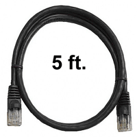 72-110-5-BK Calrad Ethernet Cable, CAT5e RJ45 350 MHz Snagless Black, 5 Ft. Long | Calrad Electronics