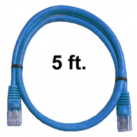 72-110-5-BU Calrad Ethernet Cable, CAT5e RJ45 350 MHz Snagless Blue, 5 Ft. Long | Calrad Electronics