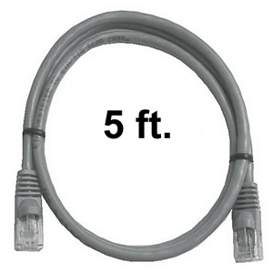 72-110-5-GY Calrad Ethernet Cable, CAT5e RJ45 350 MHz Snagless Gray, 5 Ft. Long | Calrad Electronics