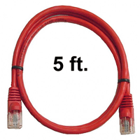 72-110-5-RD Calrad Ethernet Cable, CAT5e RJ45 350 MHz Snagless Red, 5 Ft. Long | Calrad Electronics