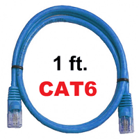 72-111-1-BU Calrad Ethernet Patch Cable, CAT-6 RJ45 Snagless Blue, 1 Ft. Long | Calrad Electronics