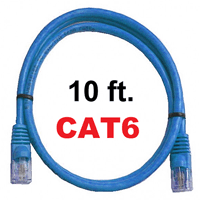 72-111-10-BU Calrad Ethernet Patch Cable, CAT-6 RJ45 Snagless Blue, 10 Ft. Long | Calrad Electronics