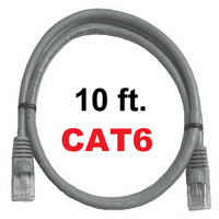 72-111-10-GY Calrad Ethernet Patch Cable, CAT-6 RJ45 Snagless Gray, 10 Ft. Long | Calrad Electronics