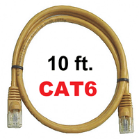 72-111-10-YL Calrad Ethernet Patch Cable, CAT-6 RJ45 Snagless Yellow, 10 Ft. Long | Calrad Electronics