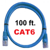 Calrad 72-111-100-BU Ethernet Patch Cable, CAT6 RJ45 Snagless Blue, 100 Ft. Long | Calrad Electronics