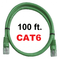 72-111-100-GN Calrad Ethernet Patch Cable, CAT-6 RJ45 Snagless Green, 100 Ft. Long | Calrad Electronics