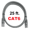 Calrad 72-111-25-GY Ethernet Patch Cable, CAT6 RJ45 Snagless Gray, 25 Ft. Long | Calrad Electronics