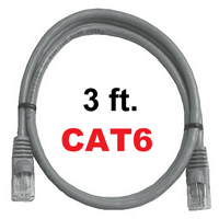 72-111-3-GY Calrad Ethernet Patch Cable, CAT-6 RJ45 Snagless Gray, 3 Ft. Long | Calrad Electronics