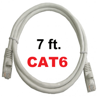 72-111-7-WH Calrad Ethernet Patch Cable, CAT-6 RJ45 Snagless White, 7 Ft. Long | Calrad Electronics