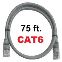72-111-75-GY Calrad Ethernet Patch Cable, CAT-6 RJ45 Snagless Gray, 75 Ft. Long | Calrad Electronics