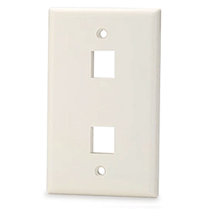 72-230-2-IV  Calrad Electronics l Keystone Wall Plate, 2 Port, Ivory