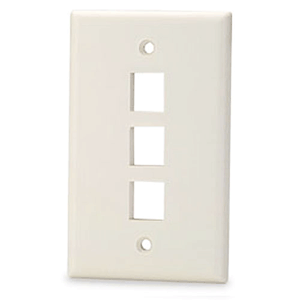 72-230-3-IV Calrad Electronics l Keystone Wall Plate, 3 Port, Ivory