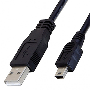 72-260-10 Calrad Electronics Mini USB Adapter Cable, 5 Pin Male to USB Type A - 10 ft.