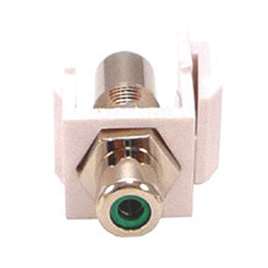 72-300-GN Calrad Electronics RCA Video Feed-Thru Keystone Wall plate Insert Connector, Green