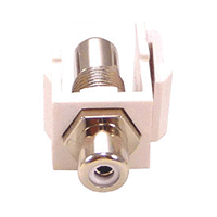 72-300-WH Calrad Electronics RCA Video Feed-Thru Keystone Wall plate Insert Connector, White