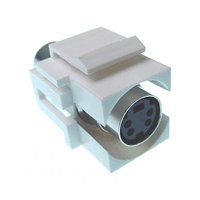 72-304-BK Calrad Electronics SVHS Feed-Thru Recessed Keystone Insert Connector, Nickel Plated, Black