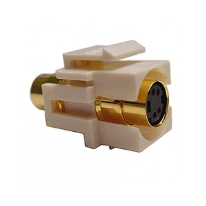 72-304G-BK Calrad Electronics SVHS Feed-Thru Recessed Keystone Black Insert Connector, Gold Plated