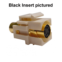 72-304G Calrad Electronics SVHS Feed-Thru Recessed Keystone Insert Connector, Gold Plated