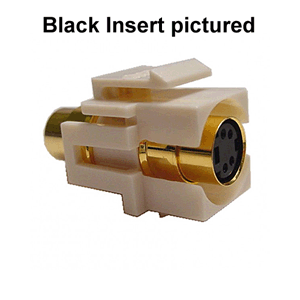 72-304G Calrad Electronics SVHS Feed-Thru Recessed Keystone Insert Connector, Gold Plated