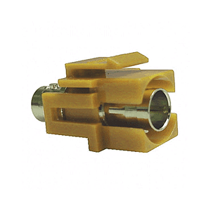 72-307-YL Calrad Electronics BNC Keystone Yellow Insert Connector, Female to Female Recessed, 75 ohm