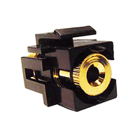 72-330-BK Calrad Electronics Isolated Banana Female to Female jack Recessed Keystone Black Insert Connector