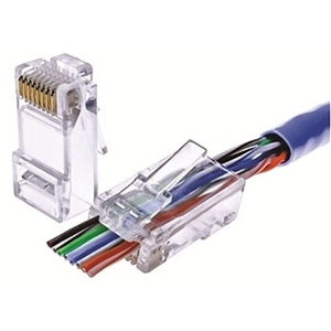 72-491P-10 Calrad Electronics Pass Through RJ45 Cat6 Connectors 10/pk