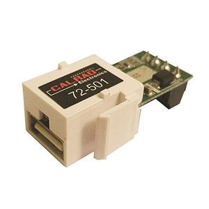 72-501 Calrad Electronics Keystone Insert USB Connector Type â€˜Aâ€™ Low Voltage Charging System Powered Over UTP Cable