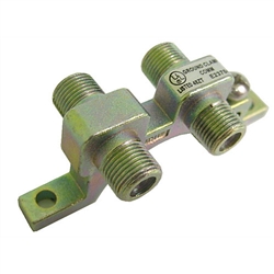 Calrad Electronics 75-481-3 Double "F" Connector Ground Block - 3 GHz version