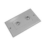 Calrad Electronics 75-489-IV Wall Plate w/ Dual F81 Connectors - Ivory