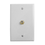 Calrad Electronics 75-493 TV Wall Plate with Gold F Connector - Ivory