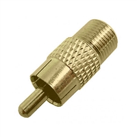 Calrad Electronics 75-518G Gold "F" Female to RCA Type Plug Adapter