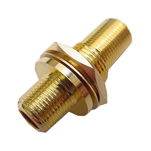 Calrad Electronics 75-520G-1/2-2 F to F Type 2Ghz Gold Plated Coupler - mounts in 1/2" chassis hole