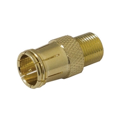 Calrad Electronics 75-530G Gold "F" Male Push-on to "F" Female Adapter
