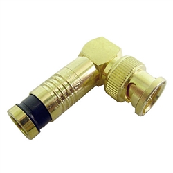 Calrad Electronics 75-534G-PSBNCRA BNC PermaSeal Compression Gold Right Angle Male Connector for RG-6