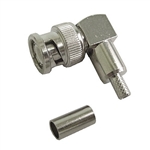 Calrad Electronics 75-554 BNC Right Angle 2 pc. Crimp Connector for RG-58