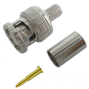 Calrad Electronics 75-555-TFE BNC 3 pc. Crimp-on Connector for RG-59 - Teflon Version