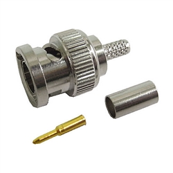 Calrad Electronics 75-687 BNC male crimp connector for Belden 8218 or equivalent cable - 75 ohm - 3 piece