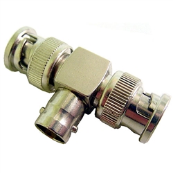 Calrad Electronics 75-622 3-Way BNC "T" Connector w/ 2 Males to 1 Female
