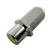 75-635A-GN Calrad Electronics "F" Female to RCA Female Feed-Thru Hex Style with Green Insert Audio Video Adapter